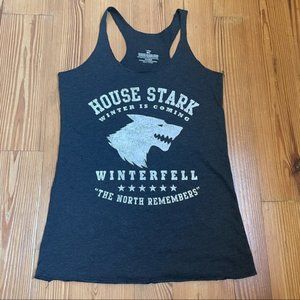 Game of Thrones Winterfell graphic gray tank SIZE M